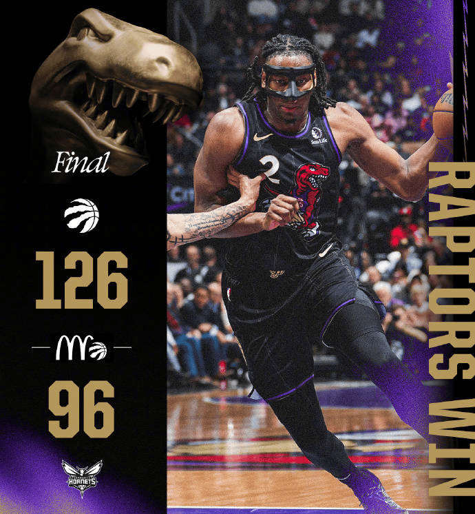 猛龙客场胜黄蜂，继续领先东部